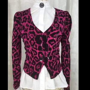 XS Leopard Print sweater by International Concepts